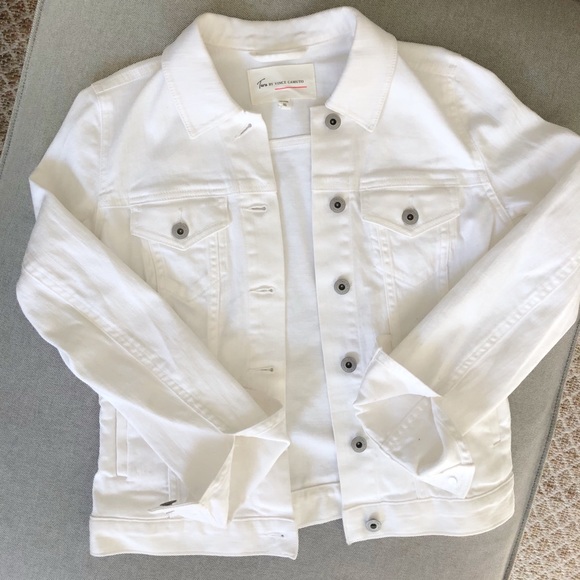 vince camuto white denim jacket